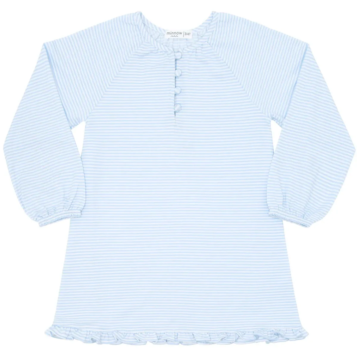 minnow Girls Pima Dress Powder Blue Stripe Sale