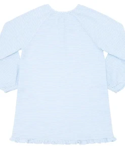 minnow Girls Pima Dress Powder Blue Stripe Sale