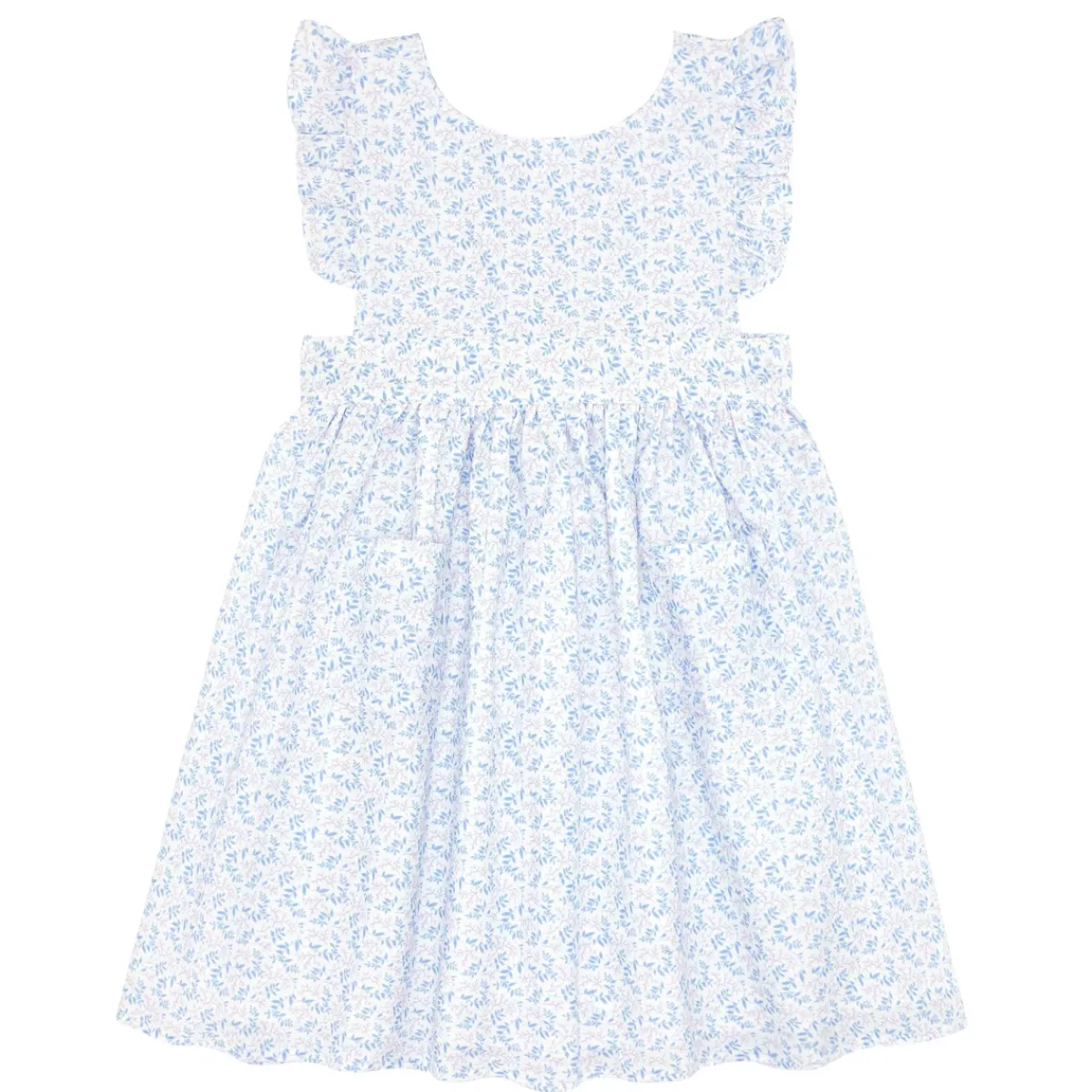 minnow Girls Pinafore Dress Briland Blue Botanic Hot