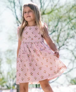 minnow Girls Pinafore Dress | Swim Raspberry Red Clearance