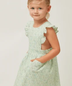minnow Girls Pinafore Dress Sea Marsh Floral Online