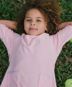 minnow Girls Pink French Terry Dress Pale Pink Best