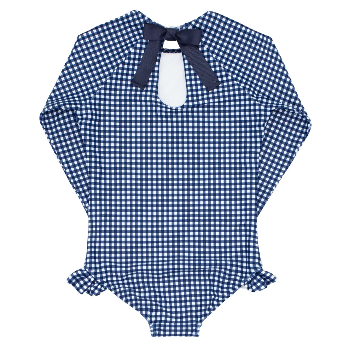 minnow Girls Rashguard One Piece | Swim Navy Gingham Online