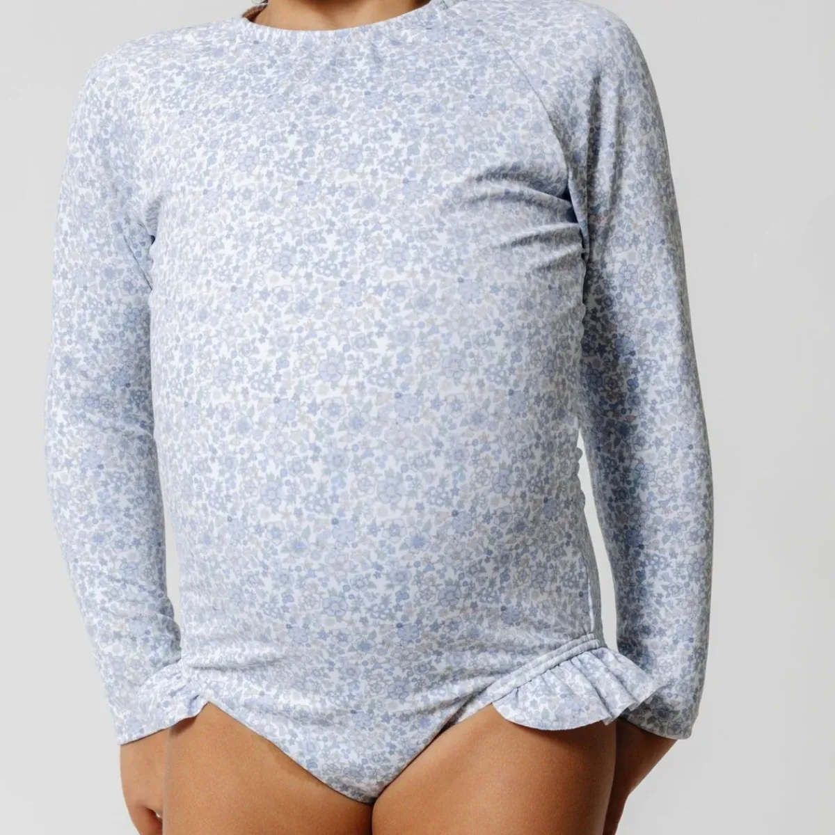 minnow Girls Rashguard One Piece Slate Floral Sale