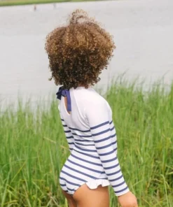 minnow Girls Rashguard One Piece | Swim Breton Stripe Sale