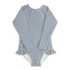minnow Girls Rashguard One Piece | Swim Navy Stripe Clearance