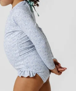 minnow Girls Rashguard One Piece Slate Floral Best