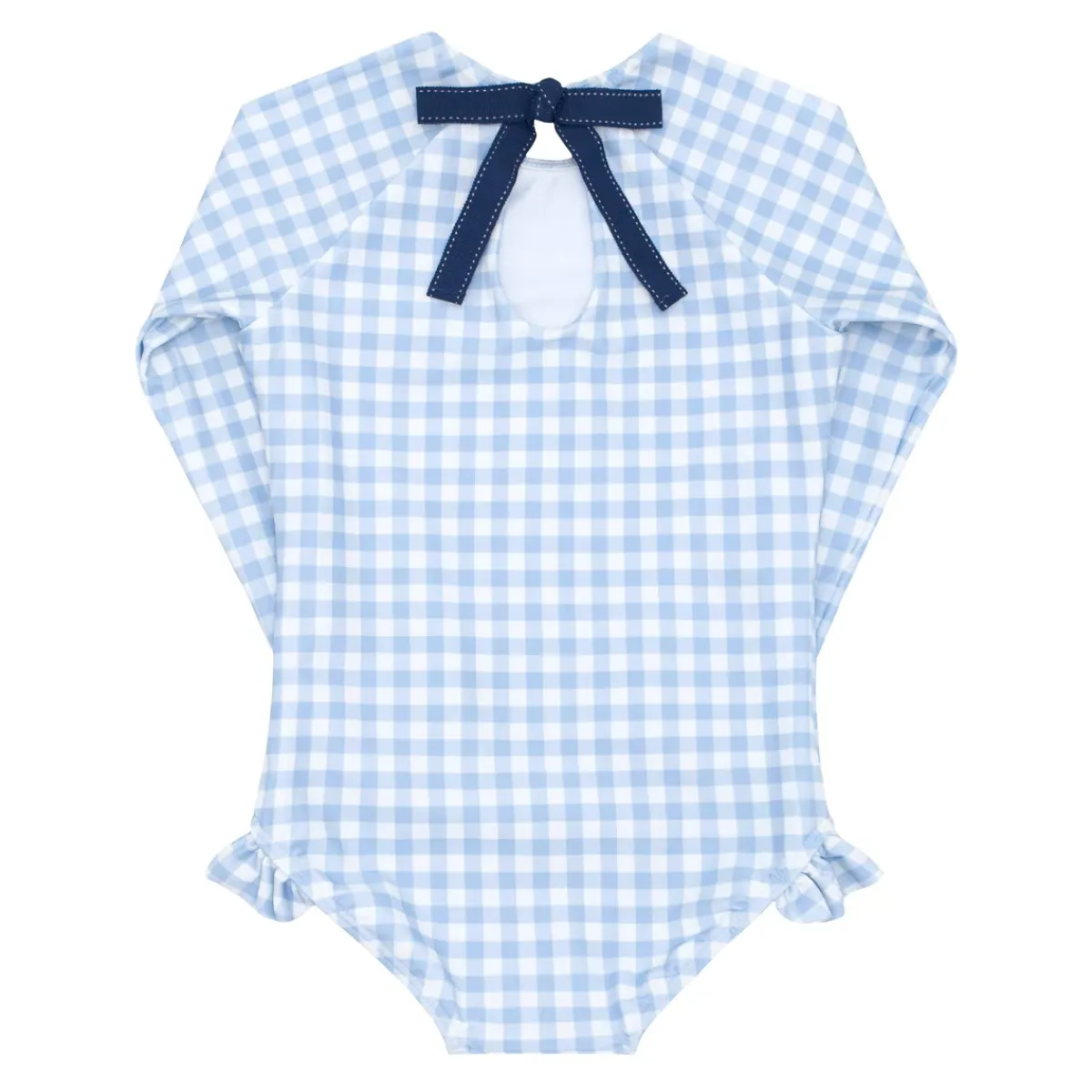 minnow Girls Rashguard One Piece Oasis Blue Gingham Fashion