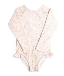 minnow Girls Rashguard One Piece Antique Floral Clearance