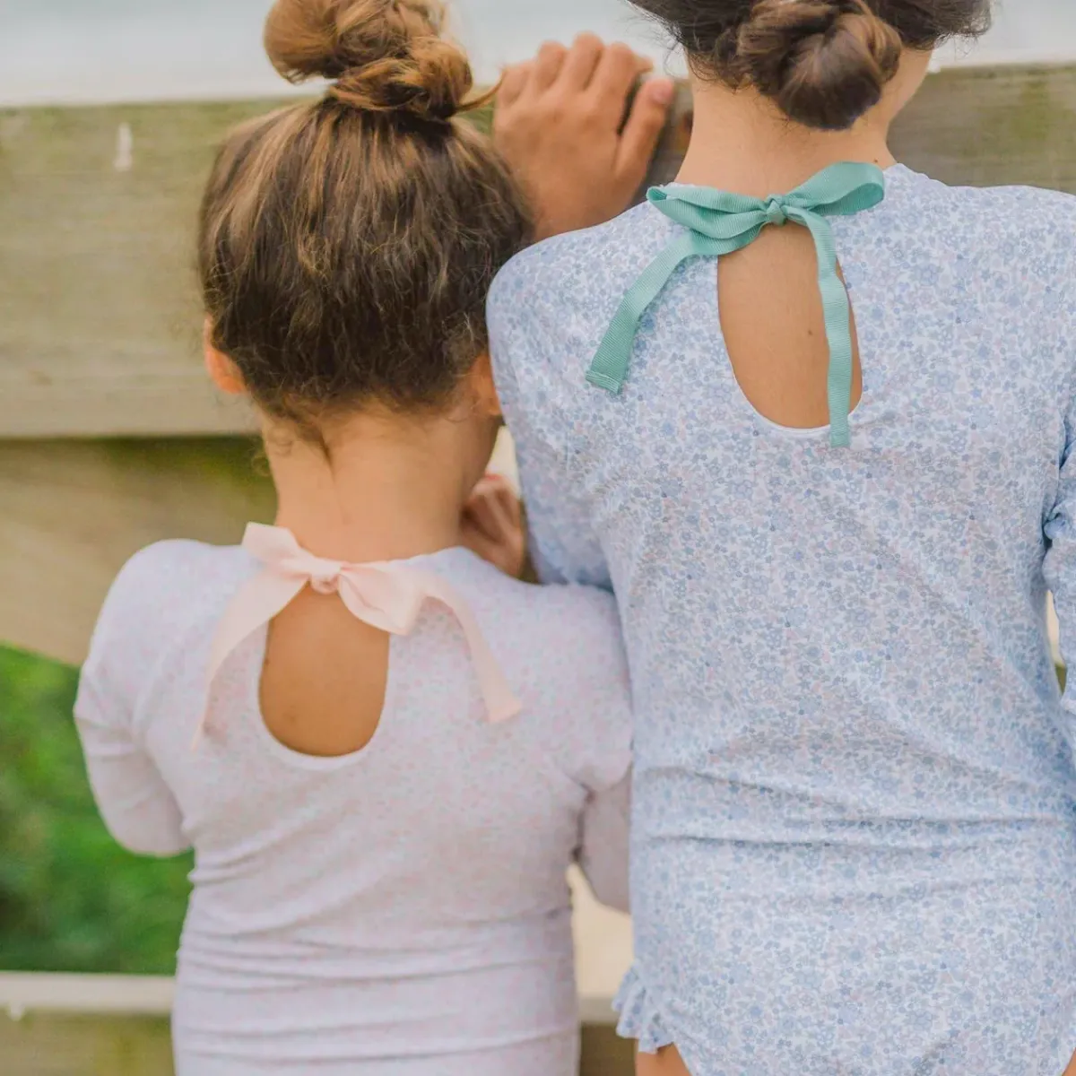 minnow Girls Rashguard One Piece Antique Floral Clearance