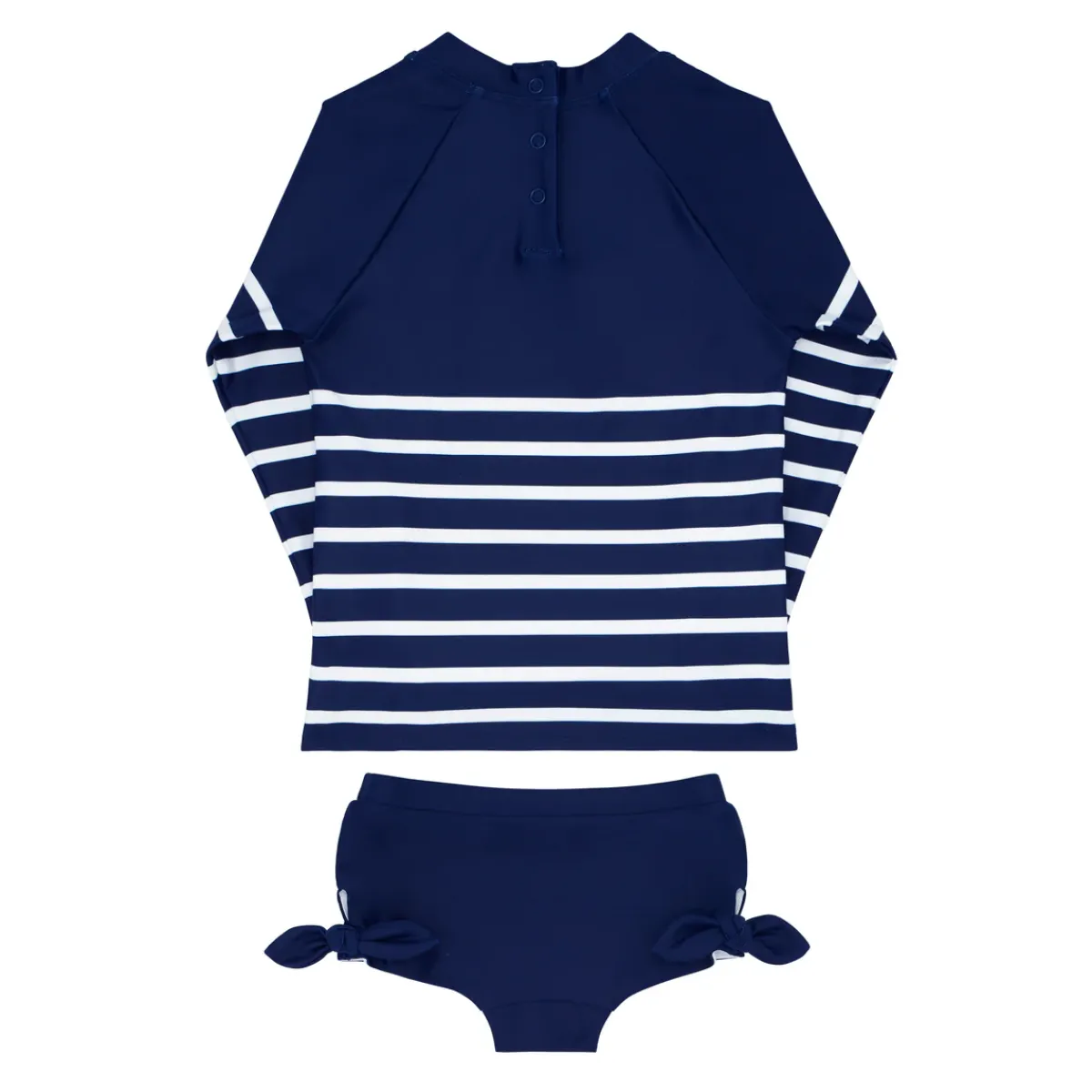 minnow Girls Rashguard Set | Swim Navy Breton Stripe Online