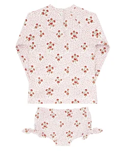 minnow Girls Rashguard Set | Swim Raspberry Red Discount