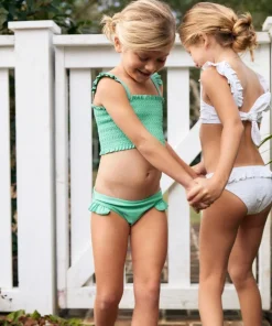 minnow Girls Ruffle Bikini White Eyelet Fashion