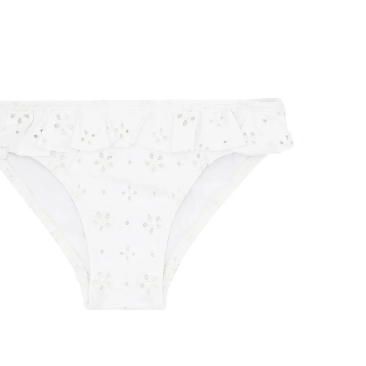 minnow Girls Ruffle Bikini White Eyelet Fashion