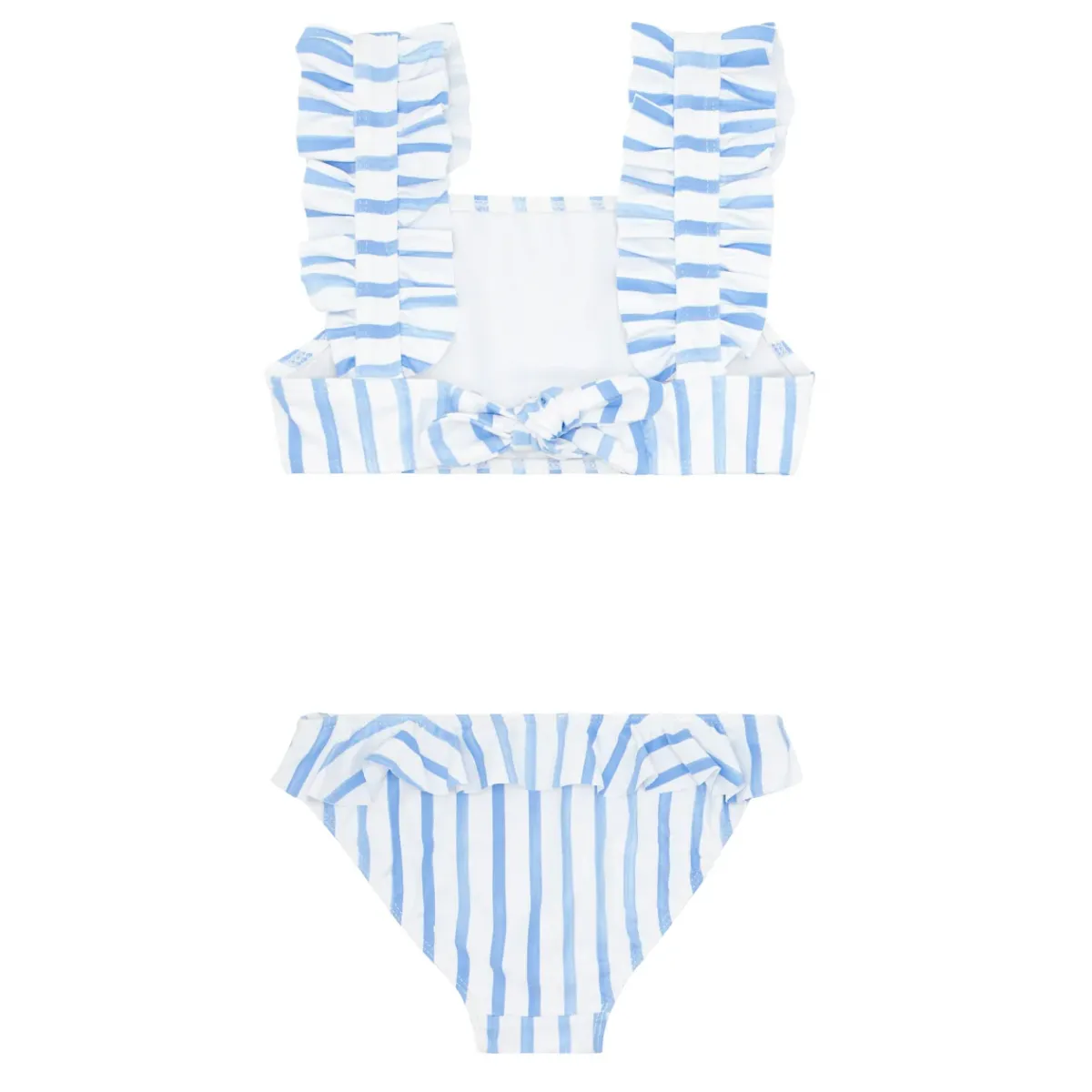 minnow Girls Ruffle Bikini Bahamian Blue Stripe New