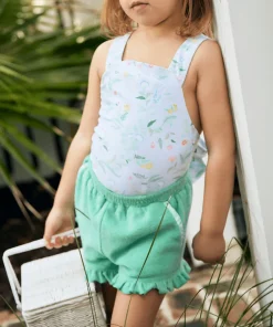 minnow Girls Ruffle French Terry Shorts Abaco Green Best