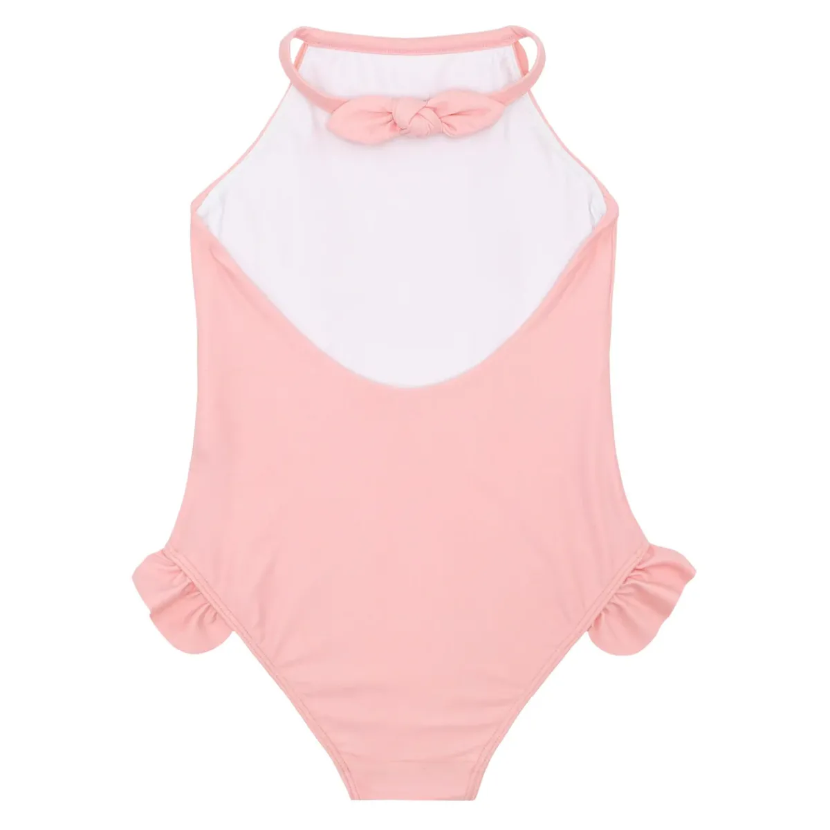 minnow Girls Ruffle Halter One Piece Sorbet Pink Fashion