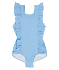 minnow Girls Ruffle One Piece Peri Blue Fashion