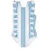 minnow Girls Ruffle One Piece | Swim Freshwater Stripe New