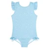 minnow Girls Ruffle Sleeve Rashguard One Piece Atlantic Star Sale