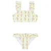 minnow Girls Ruffle Strap Bikini Linear Citrus Fashion