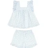 minnow Girls Ruffle Top And Short Set Briland Blue Botanic Online