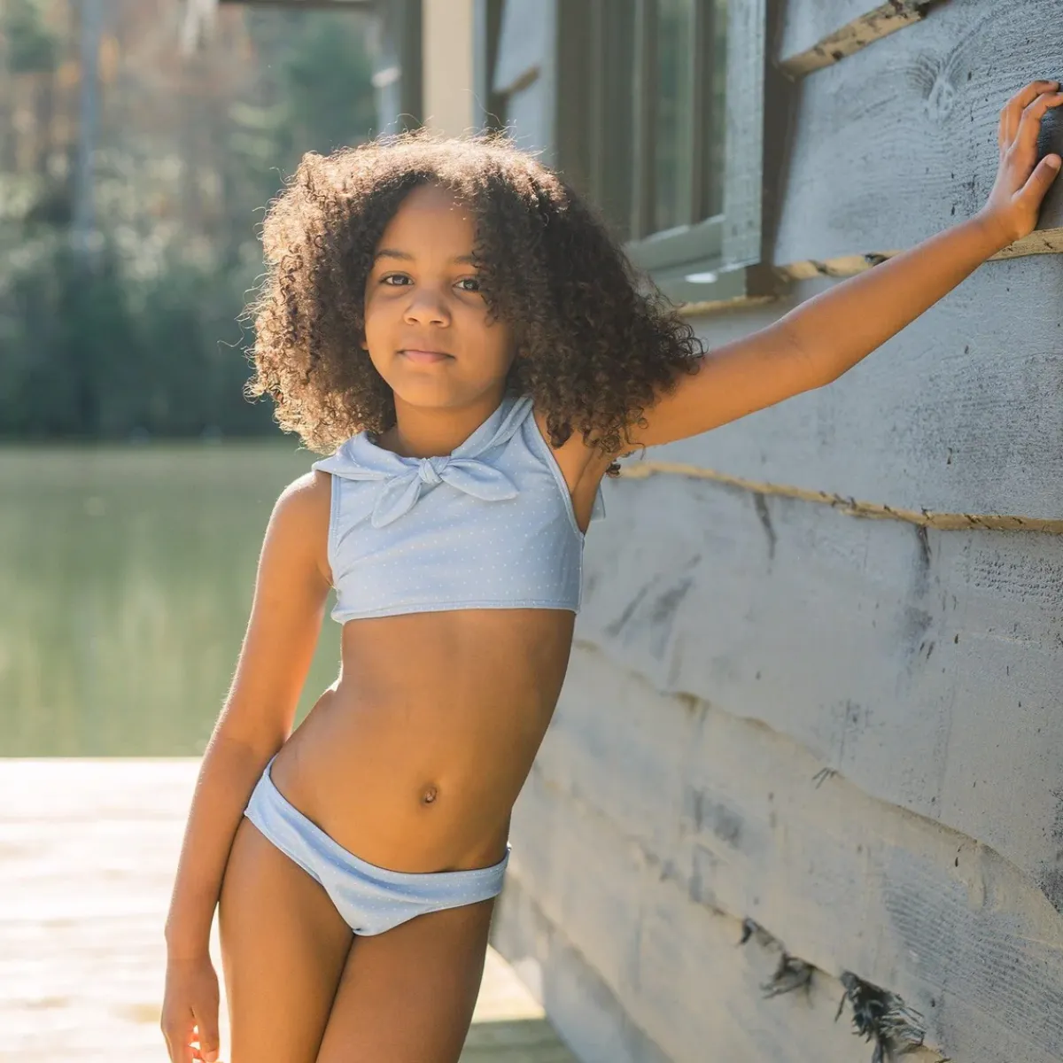 minnow Girls Sailor Bikini Mulberry Blue Dot Outlet
