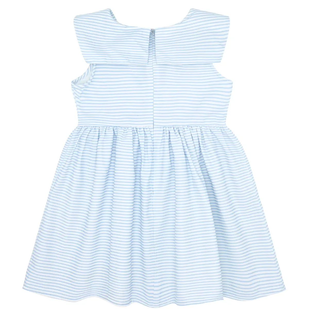 minnow Girls Sailor Dress Powder Blue Stripe New