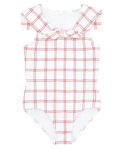 minnow Girls Sailor One Piece Windowpane Fashion