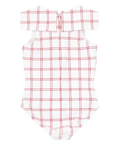 minnow Girls Sailor One Piece Windowpane Fashion
