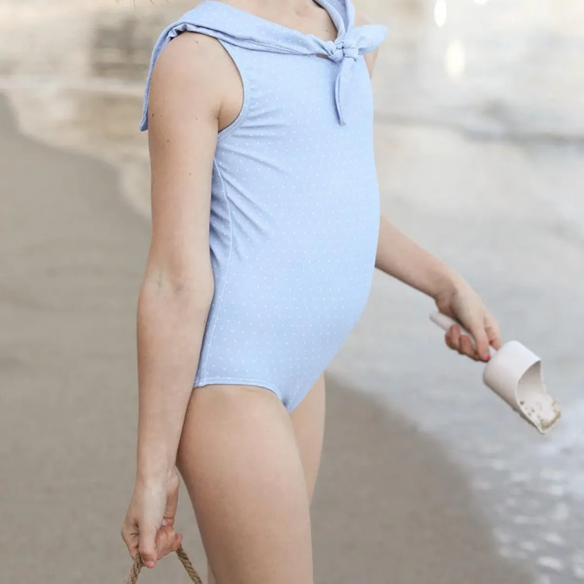 minnow Girls Sailor One Piece Mulberry Blue Dot Sale