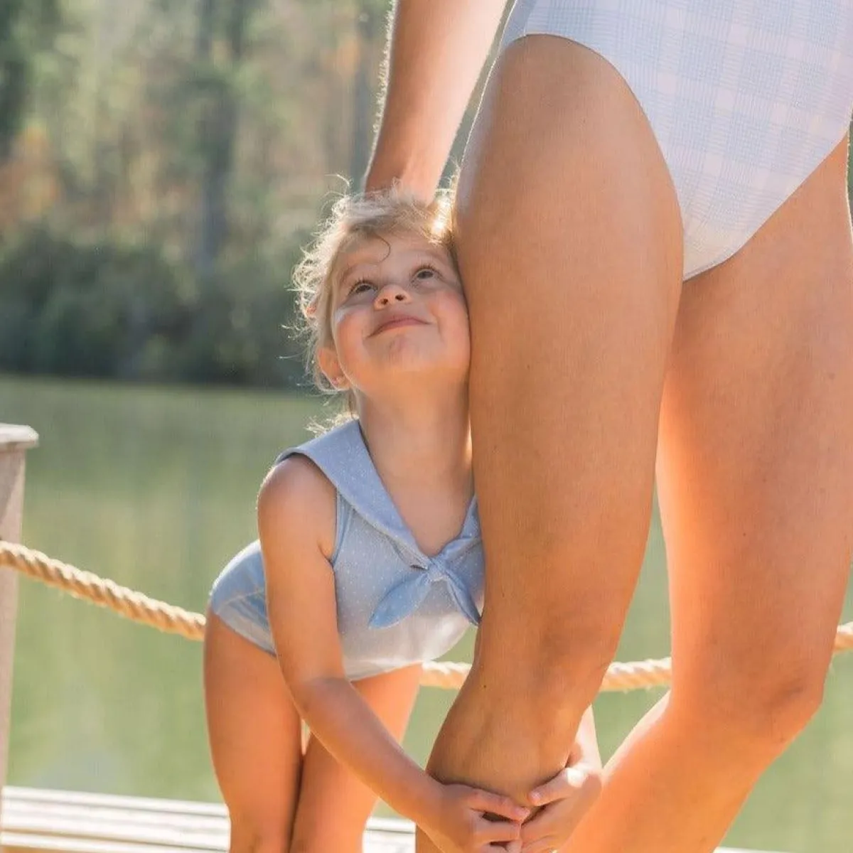 minnow Girls Sailor One Piece Mulberry Blue Dot Sale