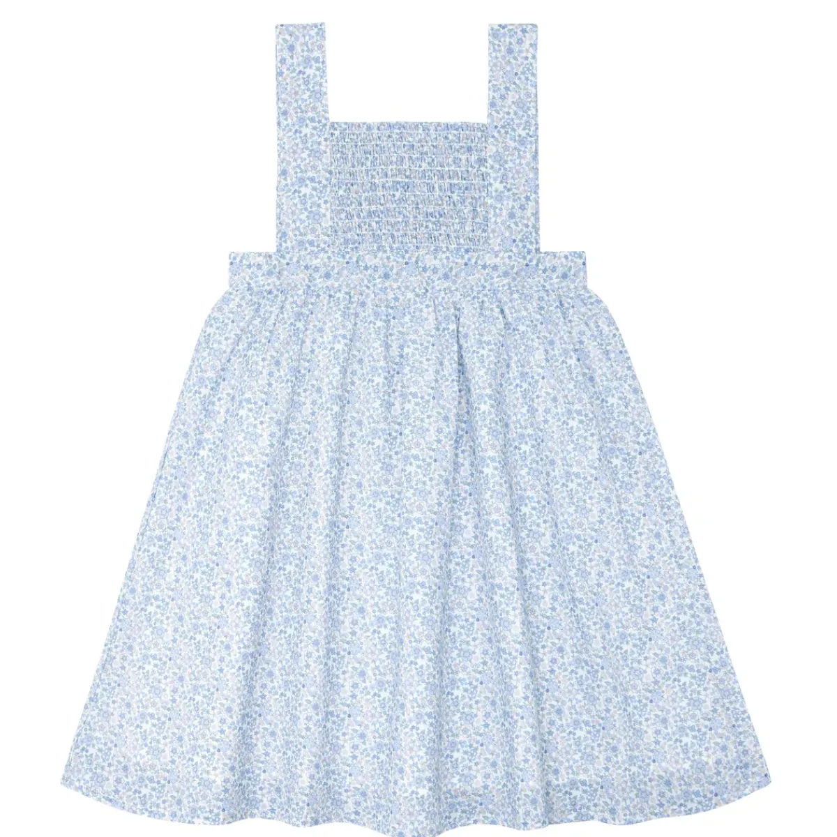 minnow Girls Smocked Bib Dress Slate Floral Online