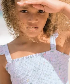 minnow Girls Smocked Bikini Bay Lavender Floral Sale