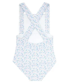 minnow Girls Smocked Crossover One Piece Briland Blue Botanic Best