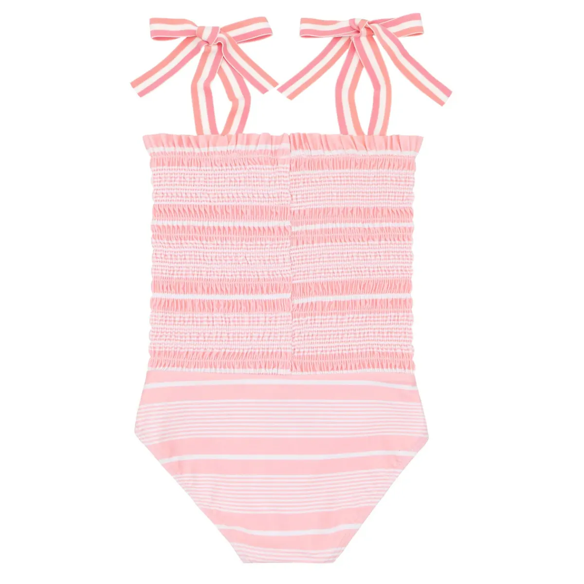 minnow Girls Smocked One Piece Sorbet Pink Stripe Online