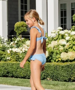minnow Girls Tie Back Bikini Peri Blue Discount