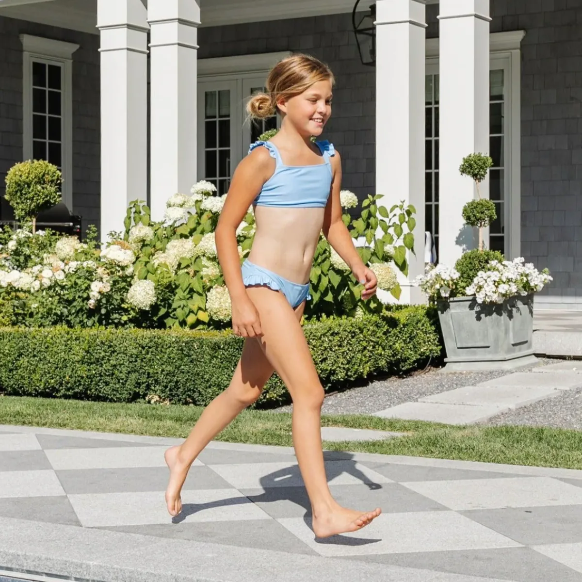 minnow Girls Tie Back Bikini Peri Blue Discount