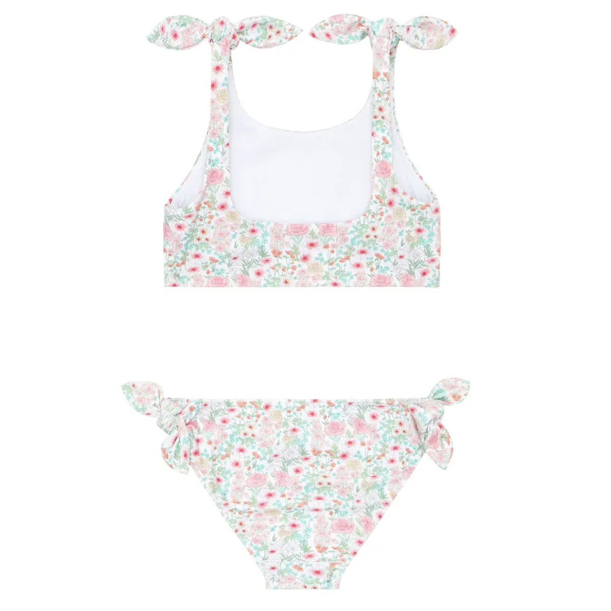 minnow Girls Tie Knot Bikini Emerald Floral Clearance