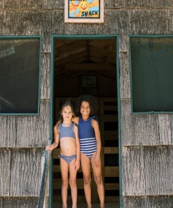 minnow Girls Tie Knot Bikini | Swim Navy Gingham Best