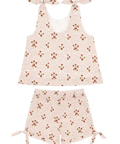 minnow Girls Tie Knot Bloomer Set | Swim Raspberry Red Fashion