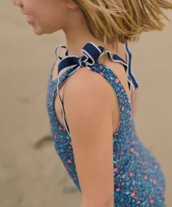 minnow Girls Tie Knot One Piece Midnight Vineyard Discount