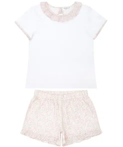 minnow Girls T-Shirt And Short Set Antique Floral Clearance