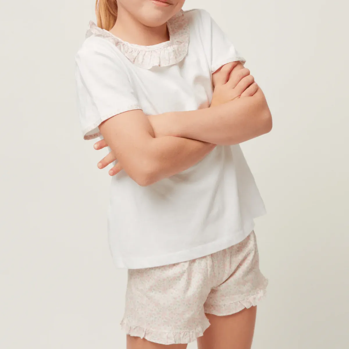 minnow Girls T-Shirt And Short Set Antique Floral Clearance