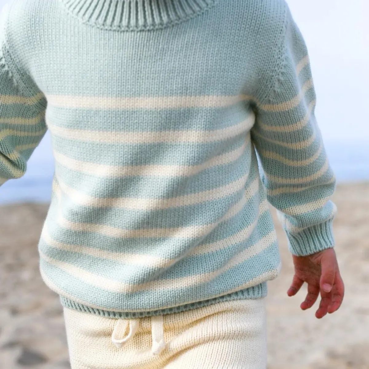 minnow Knit Sweater Mint And Cream Stripe Discount