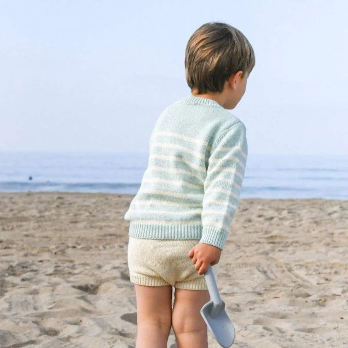 minnow Knit Sweater Mint And Cream Stripe Discount