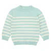 minnow Knit Sweater Mint And Cream Stripe Outlet