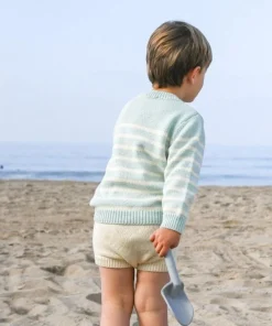 minnow Knit Sweater Mint And Cream Stripe Outlet