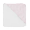 minnow Louelle Dusty Pink Gingham Hooded Towel And Wash Glove White Clearance