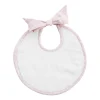 minnow Louelle Dusty Pink Gingham Newborn Bib White Outlet